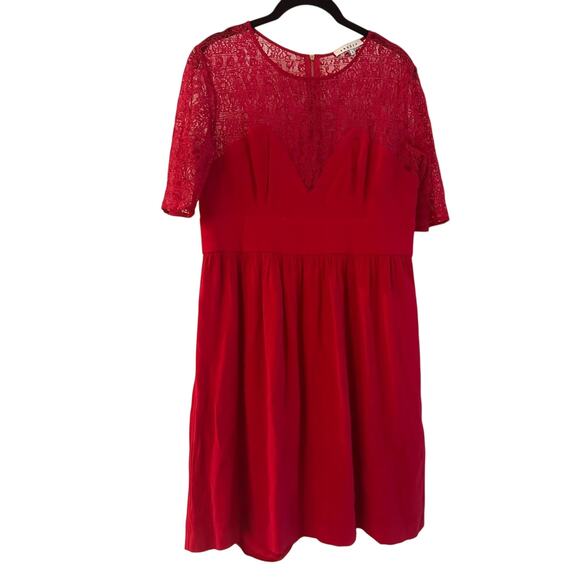 Sandro lace top for and flare mini dress size 3/Large - Picture 1 of 6